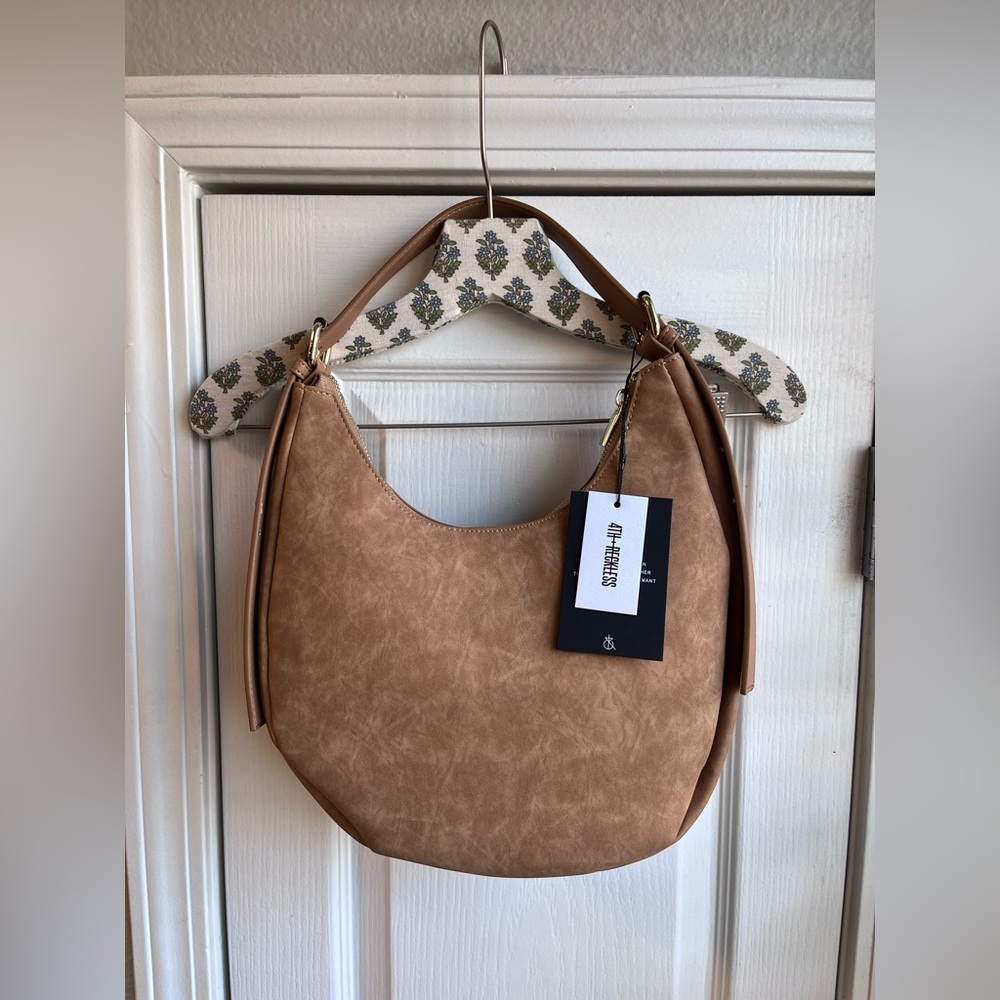 NWT 4th & Reckless Una Faux Suede Crescent Purse Shoulder Bag